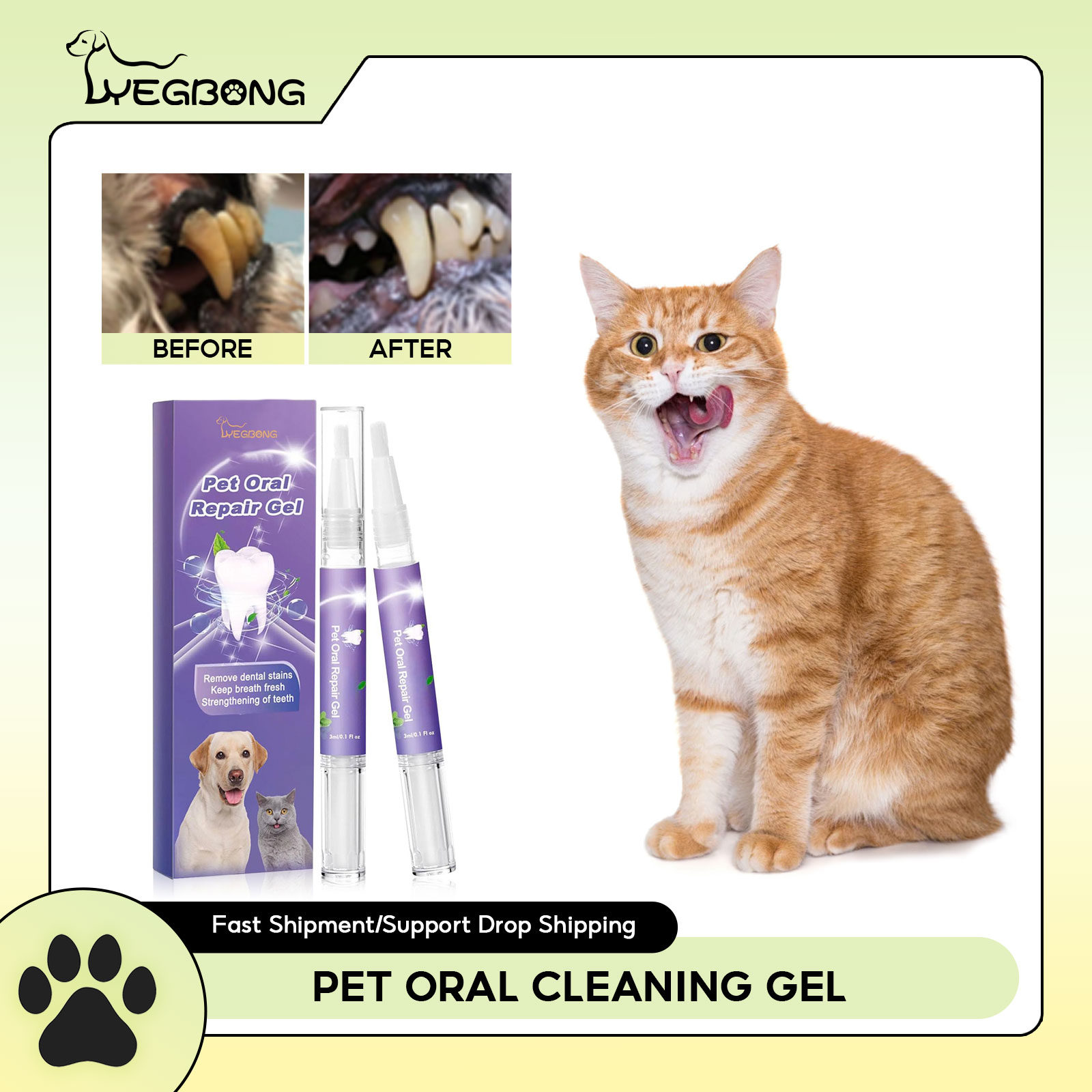 Teeth Whitening Gel Peroxide - 애완 동물 구강 수리 젤 강아지