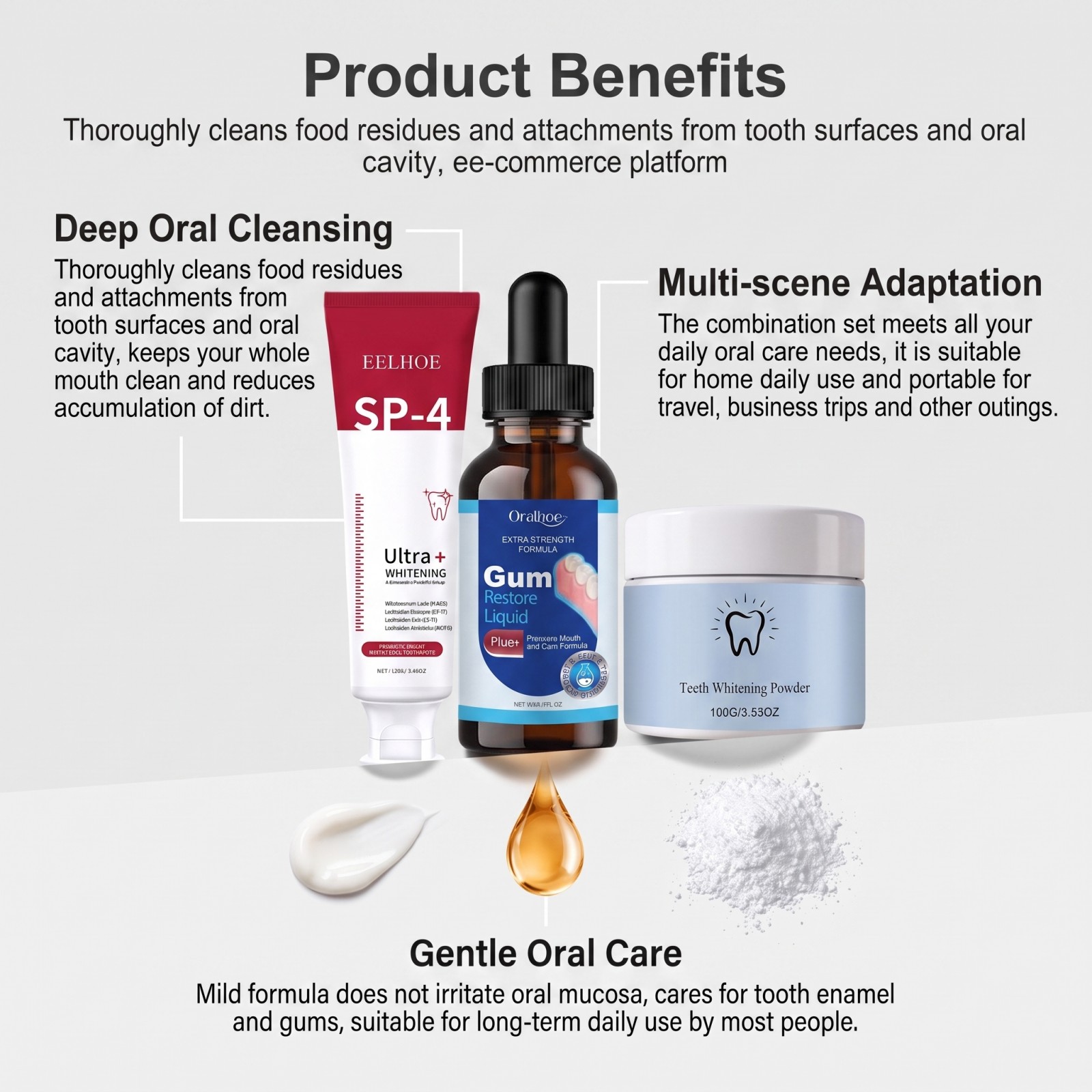구강 관리 콤보 세트 미백 치약 구강청결제 치아 미백  - Teeth Whitening Gel Peroxide 리뷰 및 가격