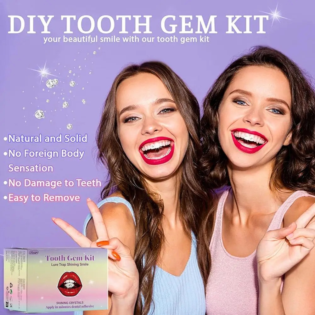 DIY 치아 보석 키트 투명한 보석 장식품 접착제와 라 - Tooth Gem Kit 리뷰 및 가격