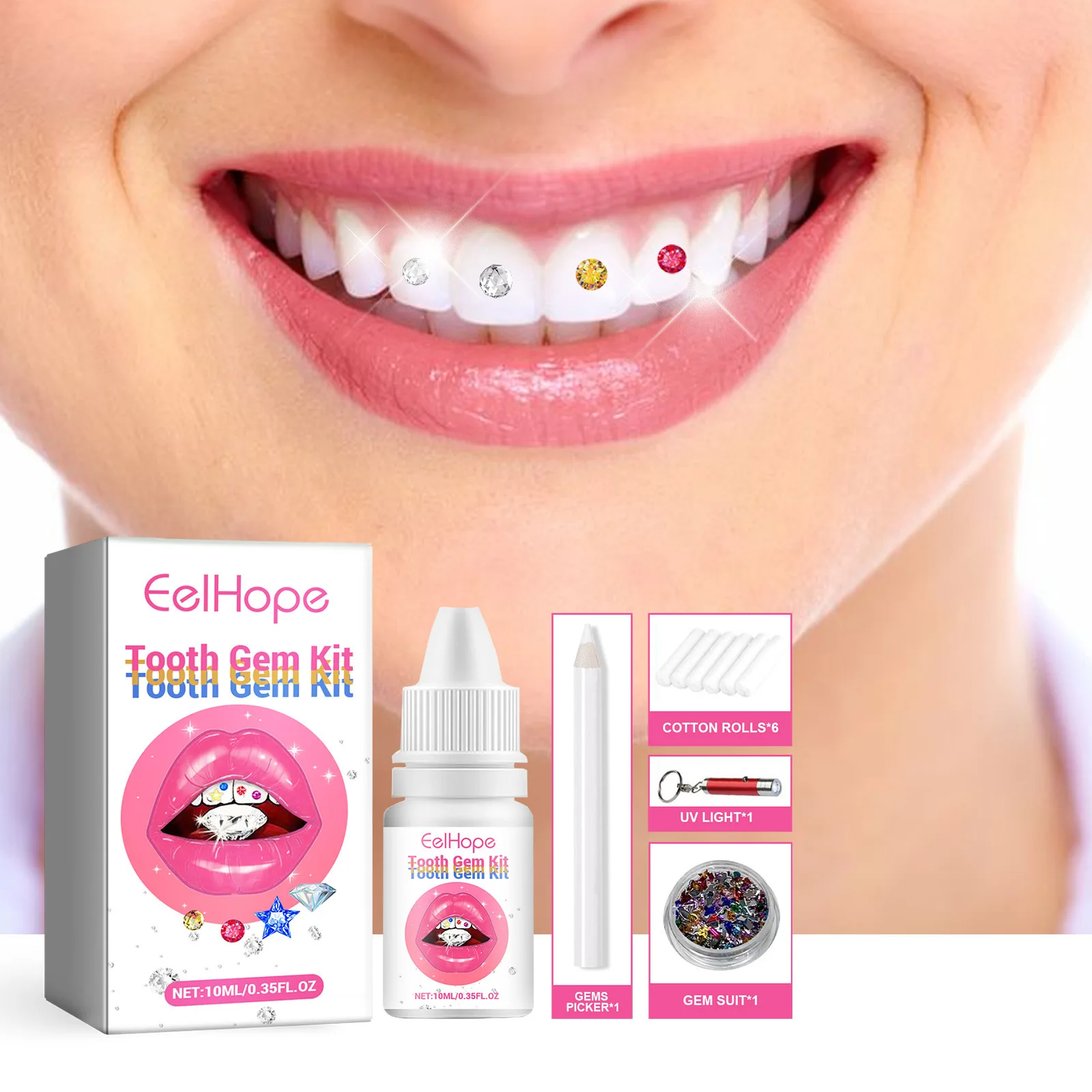 치아 장식 키트 DIY 투명 보석 장식 글리터 아름다운 - Tooth Gem Kit 리뷰 및 가격