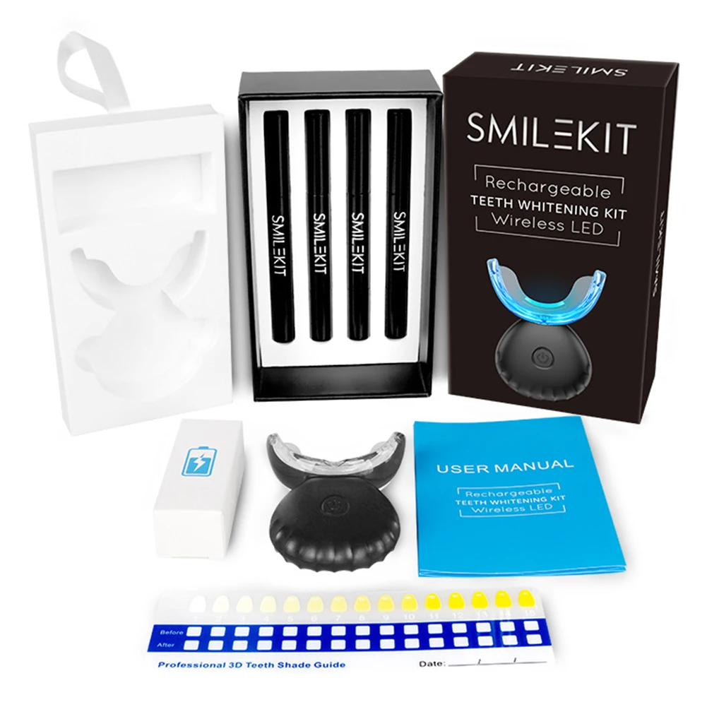 치과 치아 미백 키트 미니 16 LED 콜드 라이트 3 - Teeth Whitening Gel Peroxide 리뷰 및 가격