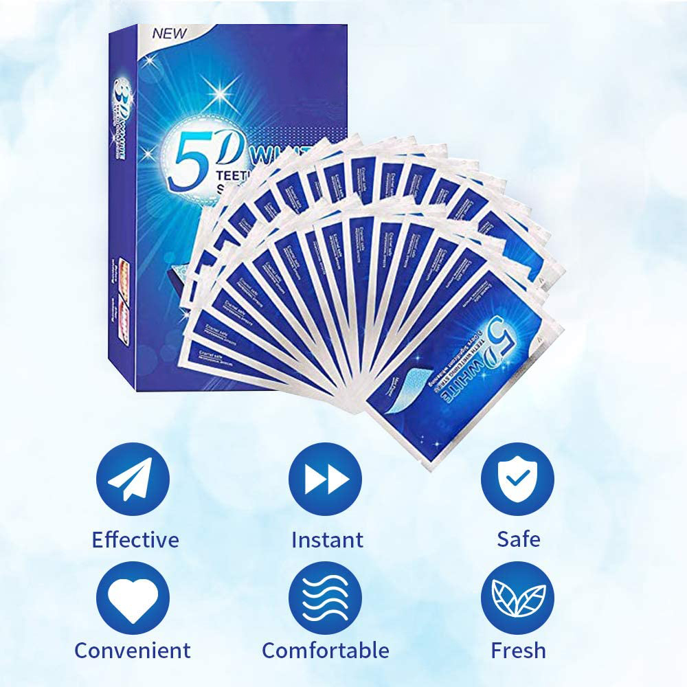5D 화이트 치아 미백 스트립 미백 젤 화이트 스트립  - Teeth Whitening Gel Peroxide 리뷰 및 가격